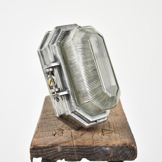 Metal Industrial Wardle Prismalux Bulkhead Wall Light, 1950s For Sale - Image 7 of 7