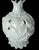 Dorothy Draper Vintage Baby Blue Glazed Ceramic Regency Cabbage Table Lamp Pleated White Shade For Sale - Image 4 of 9
