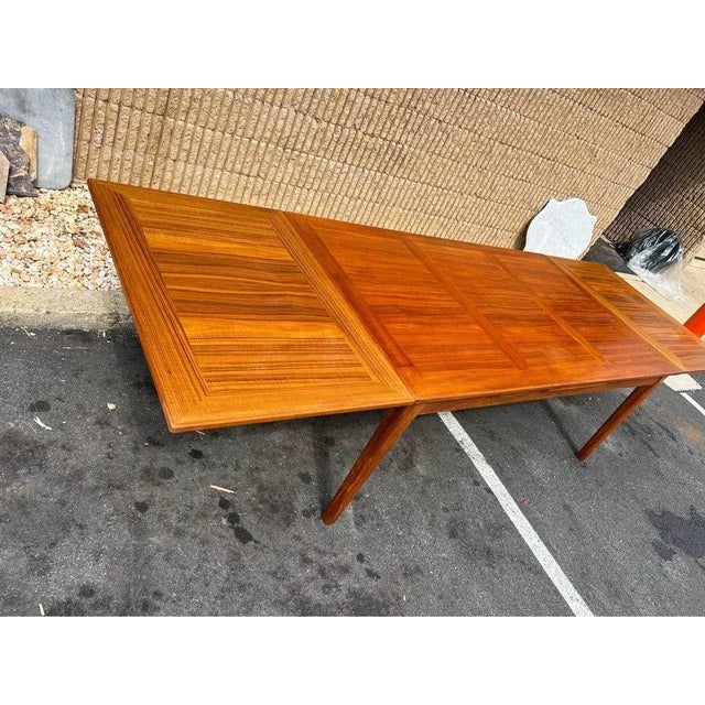 Skovby Mid Century Modern Danish Teak Draw Leaf Extension Dining Table. For Sale In Washington DC - Image 6 of 10