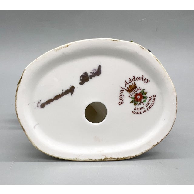 Vintage English Royal Adderley Bone China Hummingbird Figurine – Floral Branch – Made in England - Cottagecore/ Traditional / Grandmillenial For Sale - Image 11 of 11