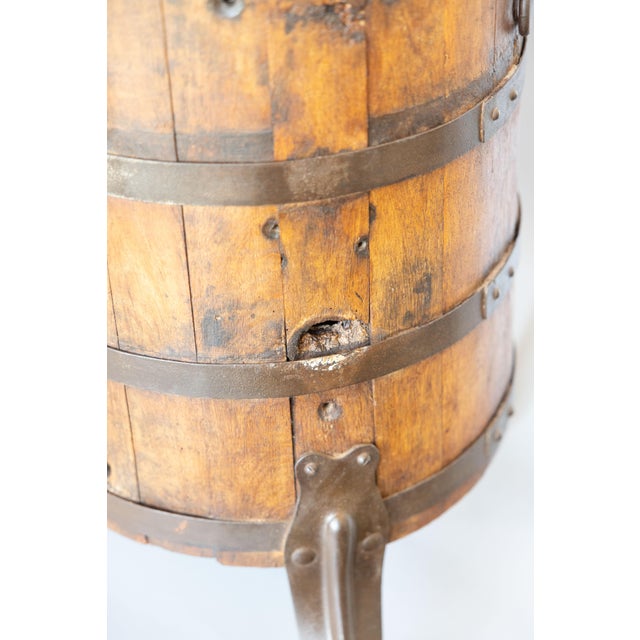 19th Century French Oak Barrel Side Table For Sale In Houston - Image 6 of 12