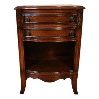 1930s English Regency Mahogany Nightstand / Bedside Table For Sale