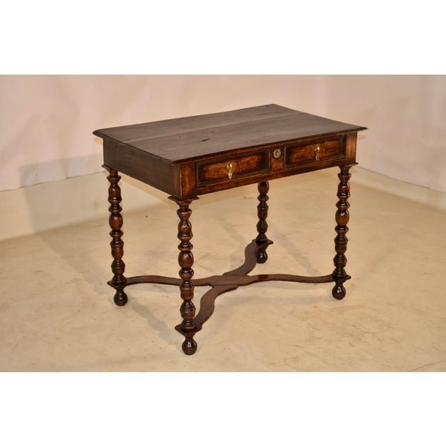 Late 17th/Early 18th Century English Oak Side Table For Sale - Image 4 of 9