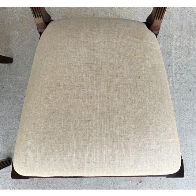 Pair of Jonathan Charles Regency Style Lattice Back Side Chairs For Sale - Image 9 of 14