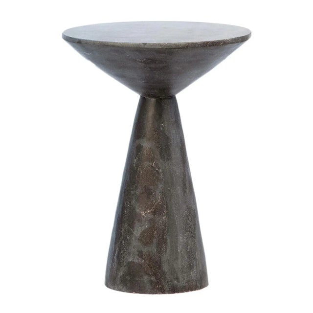 Charcoal Bluestone Cone Side Table Small For Sale - Image 4 of 9