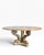 Vintage Hollywood Regency Round Tessellated Stone Dining Table With Sculptural Dolphin Pedestal For Sale In Boston - Image 6 of 11