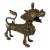 Mid-Century Tibetan Brass or Bronze Guardian Lion Foo Dog Sculpture For Sale
