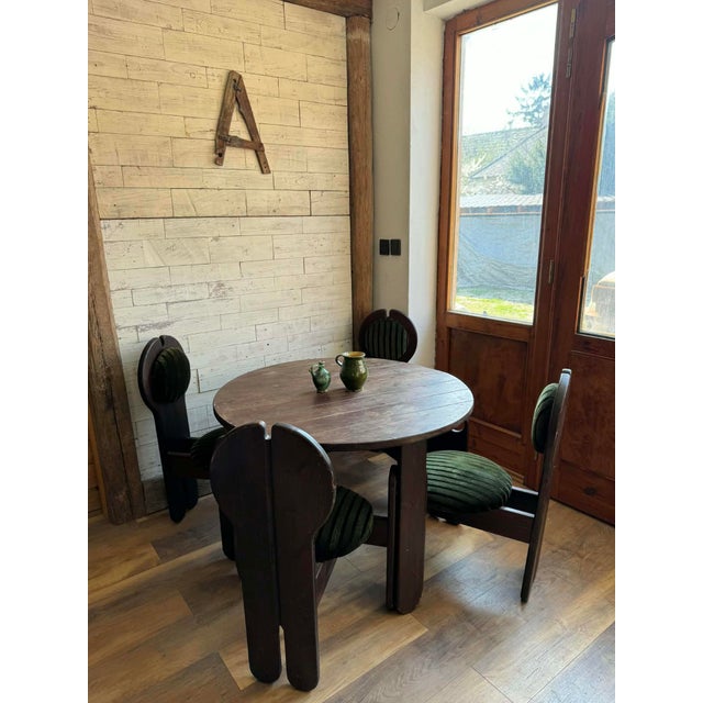 Mid-Century Modern Vintage Dining Set by Szedleczky Mária, 1960s, Set of 5 For Sale - Image 3 of 5