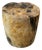 Andrianna Shamaris Impressive Tiger Toned High Quality Petrified Wood Side Table For Sale