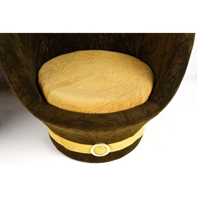 Black Set of Mid-Century Velvet Lounge Chairs, Italy, 1960s For Sale - Image 8 of 12