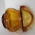 Amber Amber Glass Handled Basket For Sale - Image 8 of 10