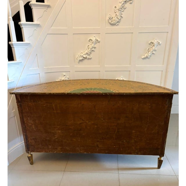 Large Antique Georgian Sheraton Satinwood Hand Painted Cabinet Sideboard, 1800 For Sale - Image 6 of 18