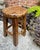 2010s Funky Marble Stained Wood Stool For Sale - Image 5 of 5