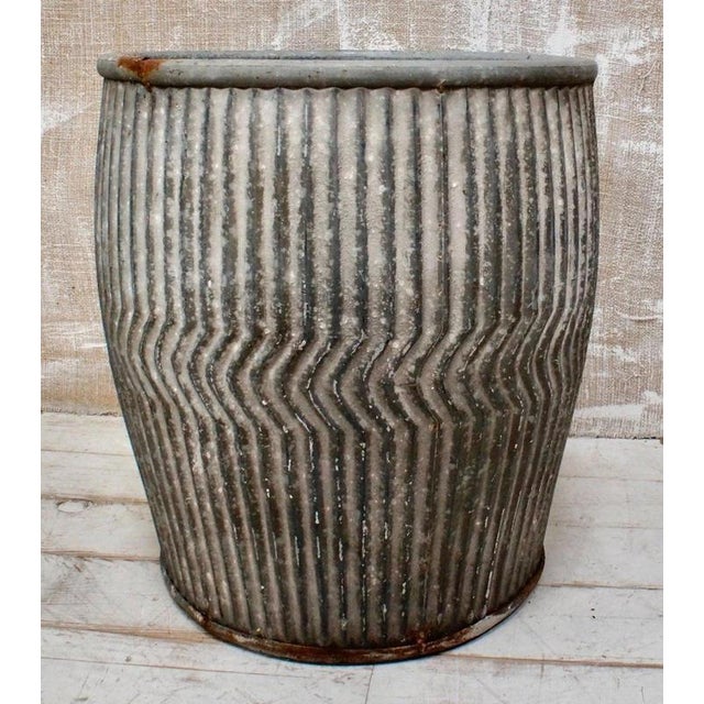 Metal Vintage Galvanised Steel Dolly Tub, 1940 For Sale - Image 7 of 9