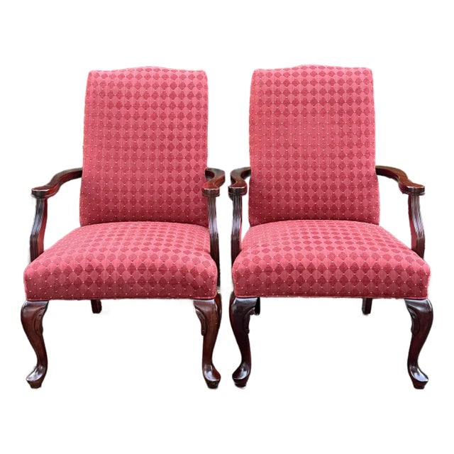 Fairfield Furniture Upholstered Armchairs - A Pair For Sale