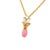 Conch Pearl Diamond 18k Yellow Gold Drop Pendant Necklace For Sale - Image 4 of 7