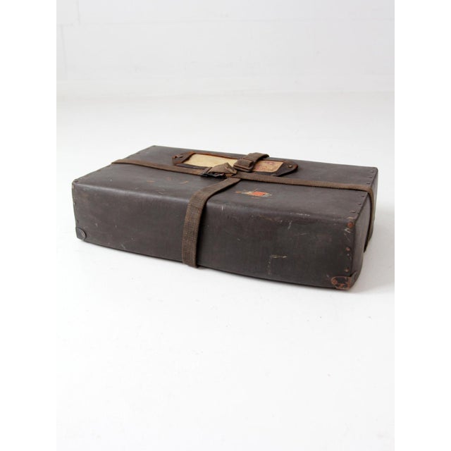 Vintage 1920s Parcel Post Mailing Box Fiber Travel Case For Sale - Image 9 of 14