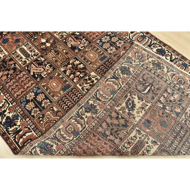 Bakhtiari Rug 5’6” X 9’11” Multicolor Wool Semi-Antique Hand-Knotted Carpet For Sale - Image 14 of 15