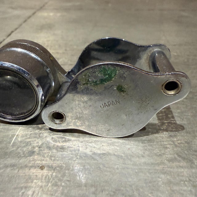 Chrome Vintage 16x Pocket Magnifying Loupe by Ruper, Mid-Century Modern For Sale - Image 8 of 8