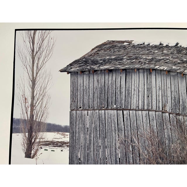 Maxwell Mackenzie, Barn in Snow, Winter Landscape, Large Panoramic Color Photograph Signed Photo, 1993 For Sale - Image 4 of 8