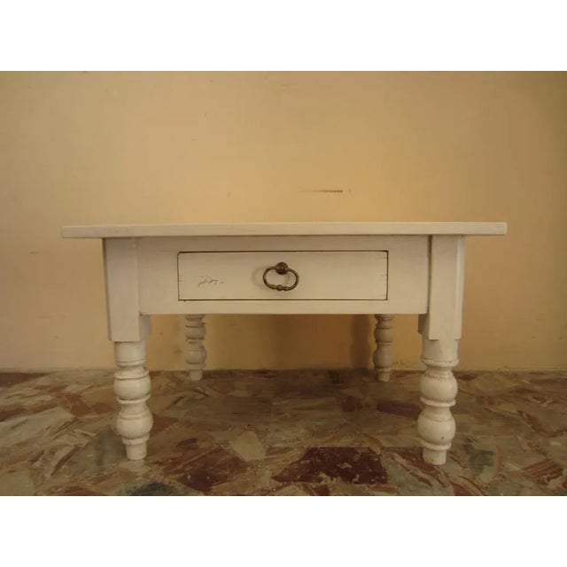 Coffee Table with Drawer, 1980s For Sale - Image 6 of 7