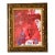 Vintage Red Abstract Painting in Antique Frame For Sale