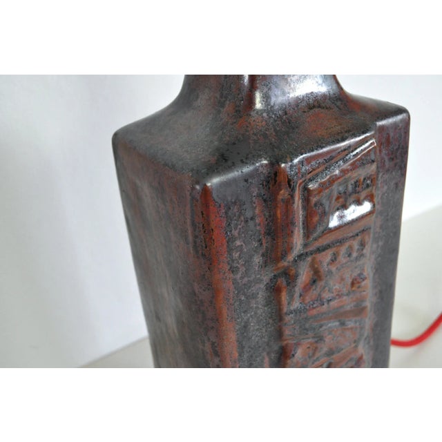 Ceramic Glazed Stoneware Table Lamp from Desiree Stentøj, Denmark, 1960s For Sale - Image 7 of 10