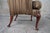 Vintage Baker Queen Anne Style Mahogany Silk Striped Wingback Library Club Chair For Sale - Image 15 of 15