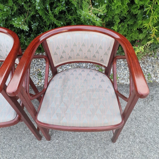 Brown Fledermaus Dining Set in the style of Josef Hoffmann for Thonet, Vienna, 1987, Set of 6 For Sale - Image 8 of 18