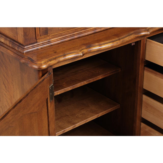 Wood Ethan Allen Country French China Cabinet For Sale - Image 7 of 18
