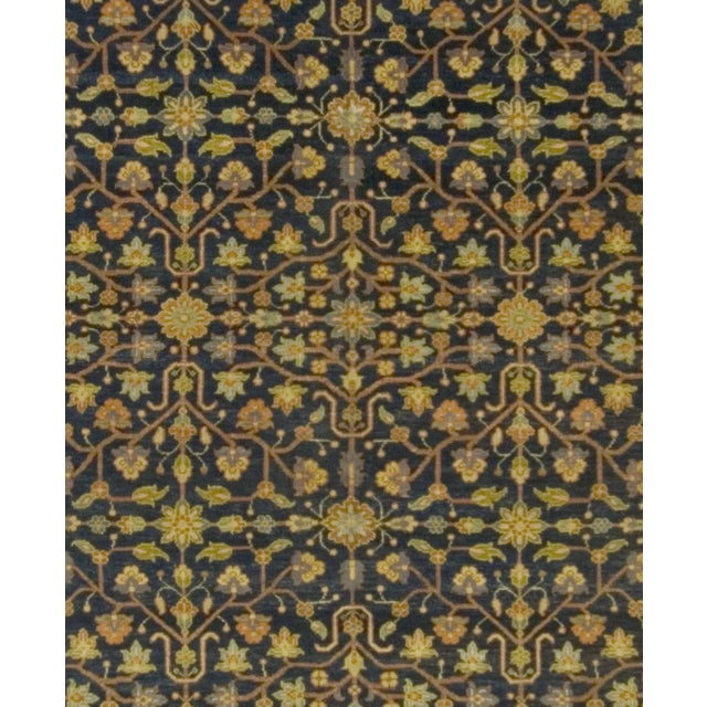 Blue 2010s Oriental Style Hand Knotted Rug - 5'2" X 7'8" For Sale - Image 8 of 9