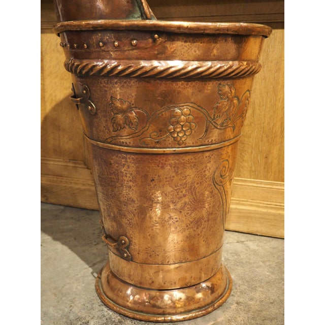 Highly Worked 19th Century Ceremonial Repousse Copper Hotte From France For Sale - Image 16 of 16