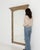 This mirror makes its impression through natural weathered oak, turned column. Originating in France during 1910s, it...