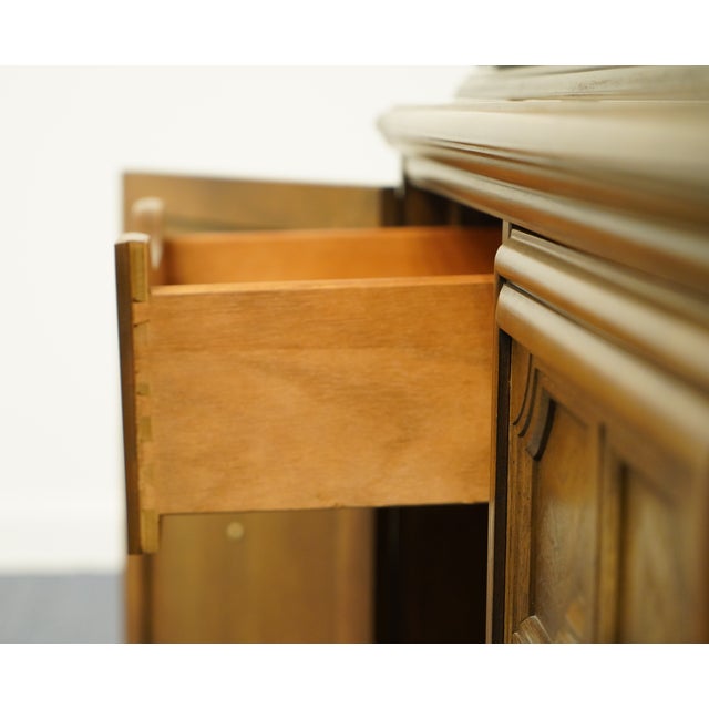 Stanley Furniture Italian Provincial Pecan 57" Buffet W. China Cabinet 525-01 For Sale In Kansas City - Image 6 of 10