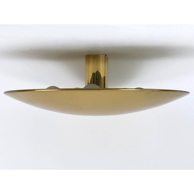 Large Mid-Century Brass Flush Mount by Florian Schulz, Germany, 1970s For Sale - Image 11 of 18