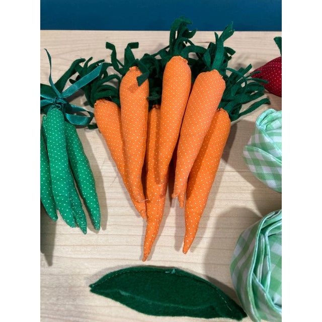 Vintage Hand Sewn Fabric Fruit & Vegetable Decor- 29 Pieces For Sale - Image 4 of 7