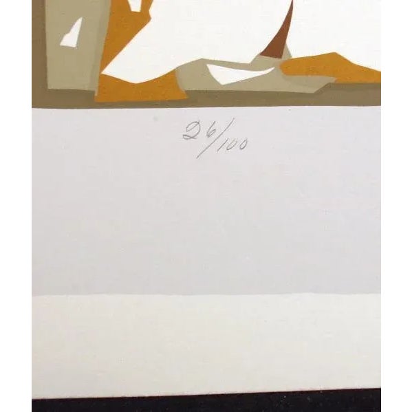 1978 "Archipelago" Abstract Signed Numbered Serigraph Art by Barbara ZInkel For Sale - Image 4 of 6