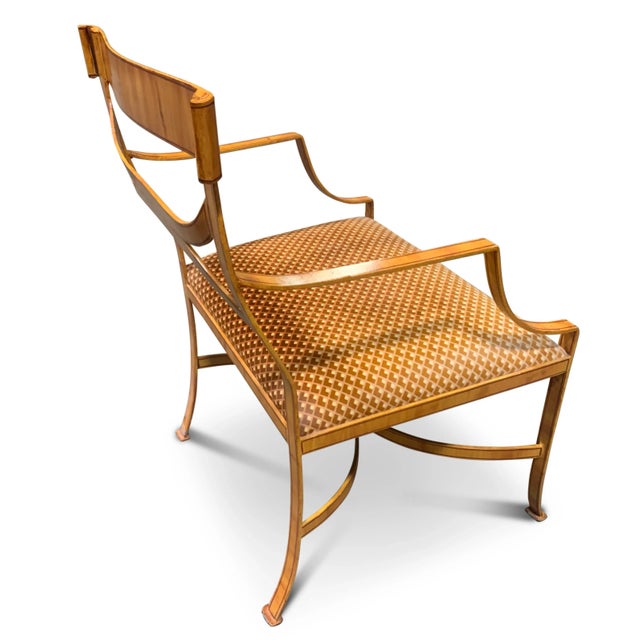 Vintage Bespoke Metal Calypso Chair in Amber and Gold Velvet For Sale - Image 4 of 8