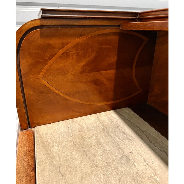 1930s Charak Furniture Co. Federal Revival Inlaid Tambour Desk For Sale In New York - Image 6 of 15