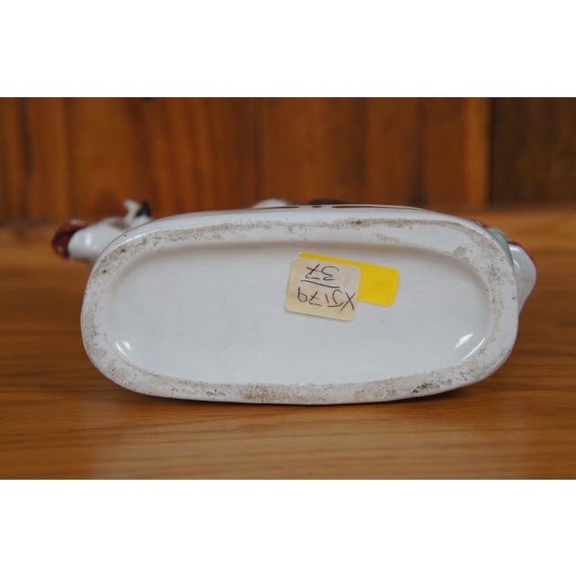 Antique 19th Century Staffordshire Porcelain Cow Milk Maid Spill Vase Creamer For Sale - Image 12 of 12