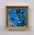 This artwork captures a vibrant sky filled with lush green foliage, rendered in an expressive blend of acrylic and oil....