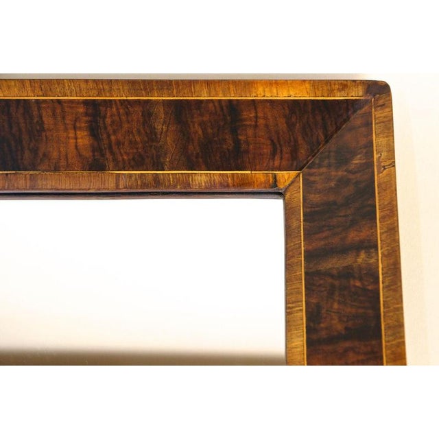 19th Century Antique Biedermeier Wall Mirror in Walnut Frame, 1830 For Sale - Image 5 of 16