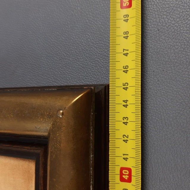 Brown Vintage High Relief with Figures by Max Squillace, 20th Century For Sale - Image 8 of 11