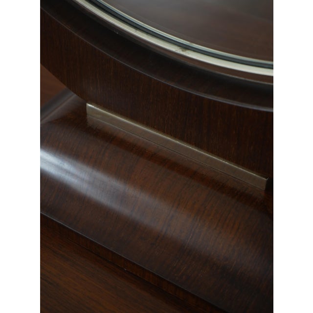 Art Deco Style Walnut & Chrome Dressing Mirror For Sale - Image 13 of 14