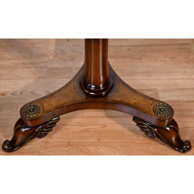 Pair of 1930s English Regency Style Burl Maple Accent Tables Side Tables For Sale - Image 16 of 16