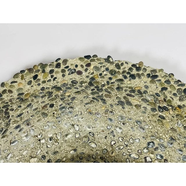 Vintage Pebble Stone & Concrete Planters, a Pair For Sale - Image 9 of 13