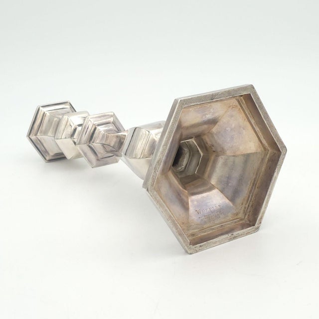 Set of Four Reed & Barton Silver Plated Candlesticks, u.s.a. Circa 1900 For Sale - Image 9 of 12