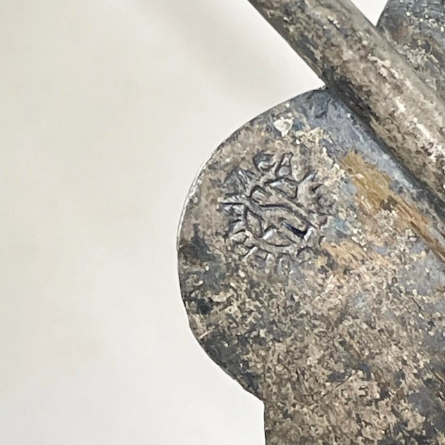 Silver 1950s Sterling Silver Mexico Sculptural Leaf Long Iced Tea Spoon For Sale - Image 8 of 11