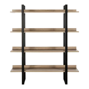 Retro Mid 4 Tier Etagere in Oak & Black
