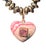 Rhodochrosite Heart Necklace With Spinel, 14k Gold & Pyrite For Sale - Image 4 of 13